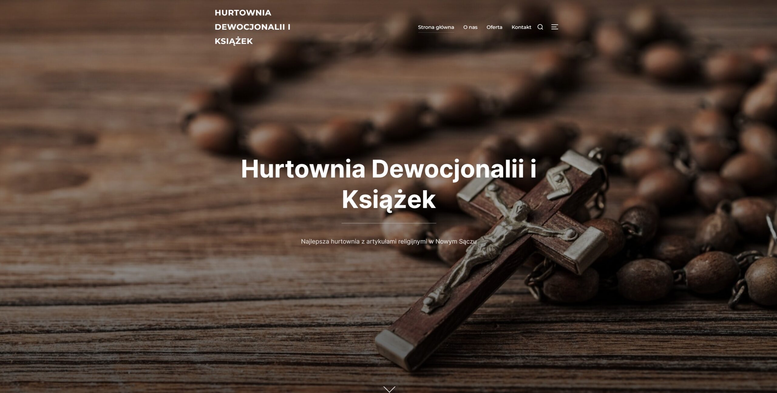 Strona internetowa stworzona przez Cagesoft dla Hurtowni dewocjonalii i książek w Nowym Sączu